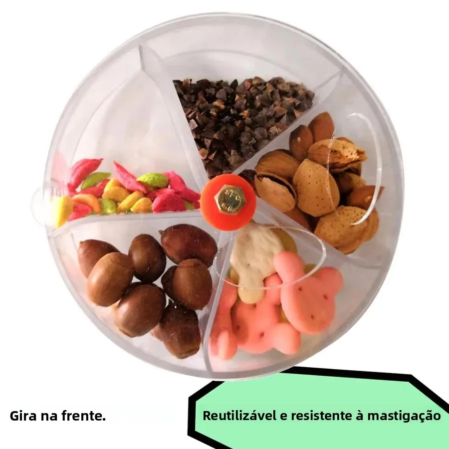Brinquedo Roda para Pássaros com Caixa de Forrageamento 13 cm - Imagem 4