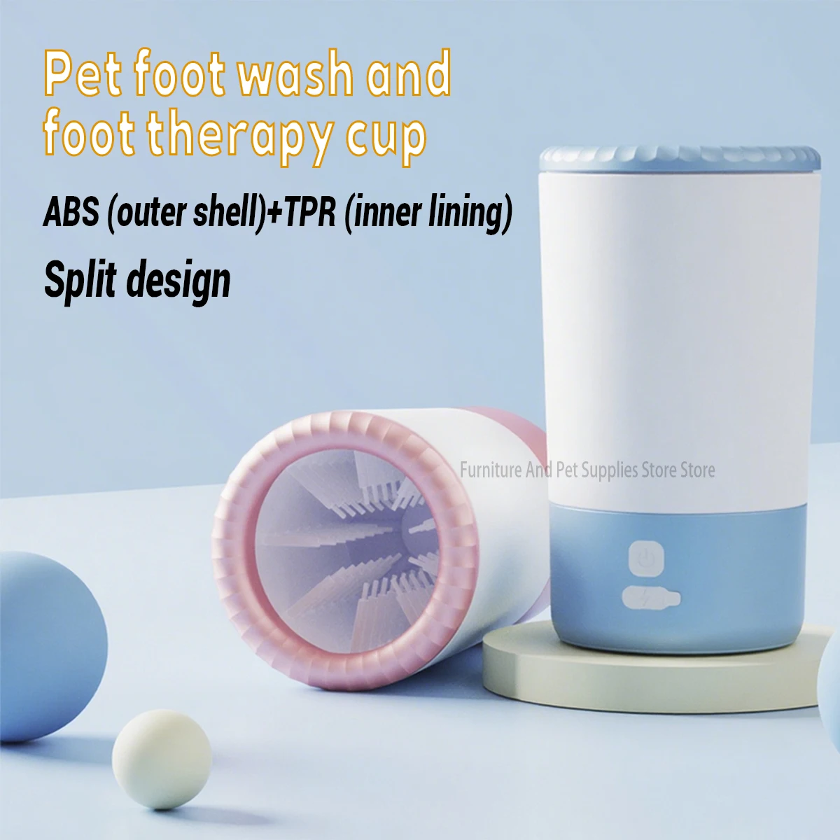 Limpador de Patas Elétrico Automático para Cães e Gatos Recarregável USB - Imagem 3
