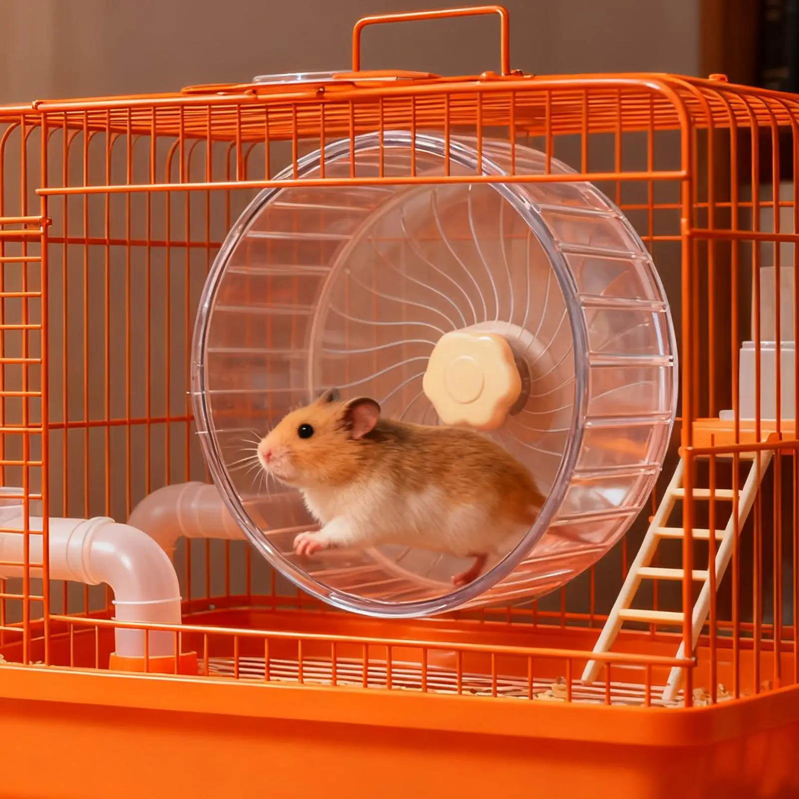 Roda Silenciosa para Hamster com Rolamento Duplo e Instalação Rápida - Imagem 4