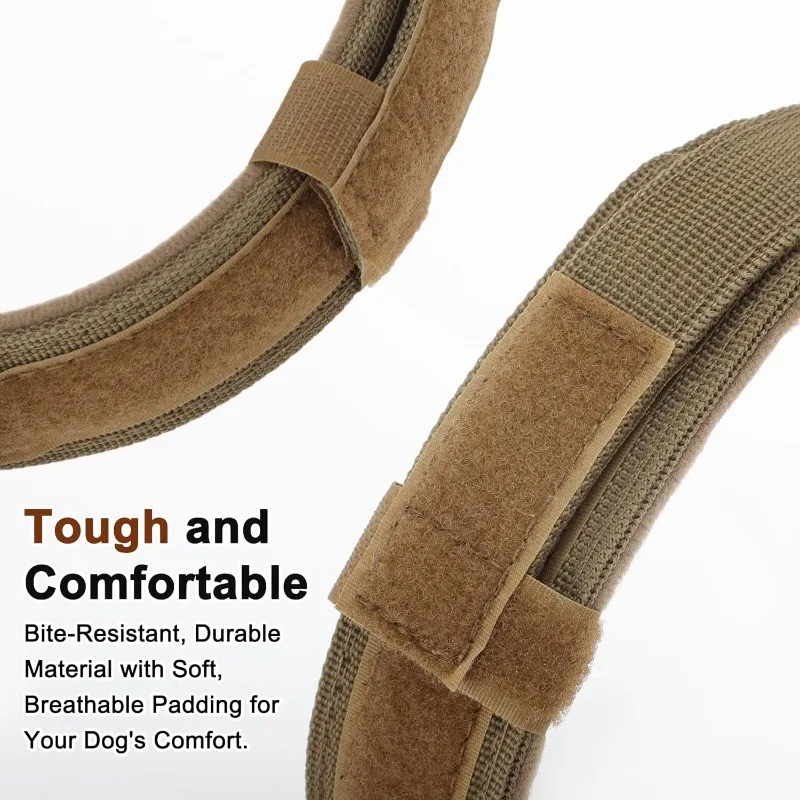 Coleira Tática para Cães com Suporte para AirTag e Alça de Controle - Imagem 5