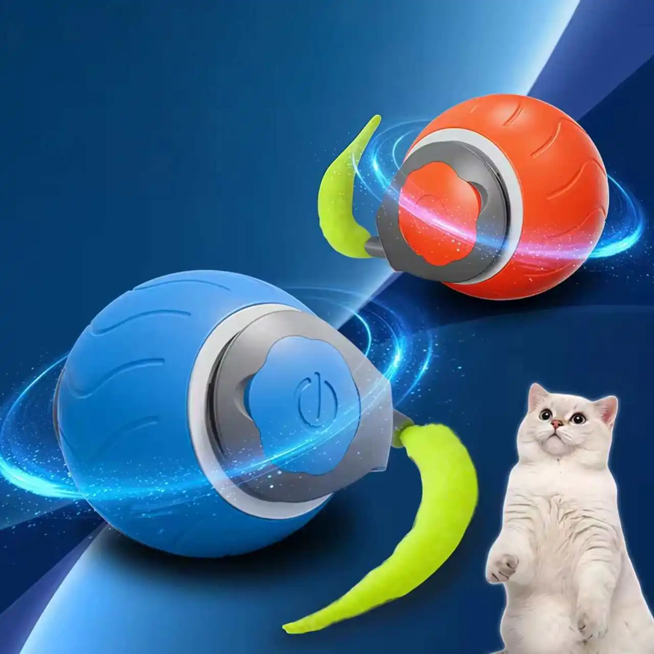 brinquedo interativo para gatos bola rolamento automática