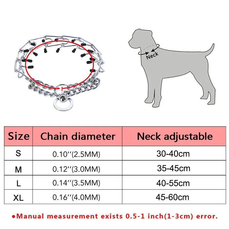 Coleira de Treinamento para Cães XL Aço Inoxidável com Pontas de Borracha - Imagem 6