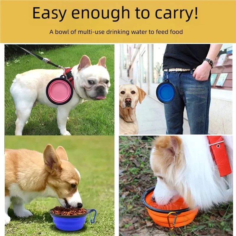 Tigela Dobrável de Silicone para Cães e Gatos Portátil para Viagem - Imagem 6