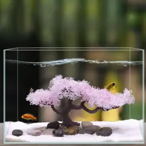 decoração para aquário sakura