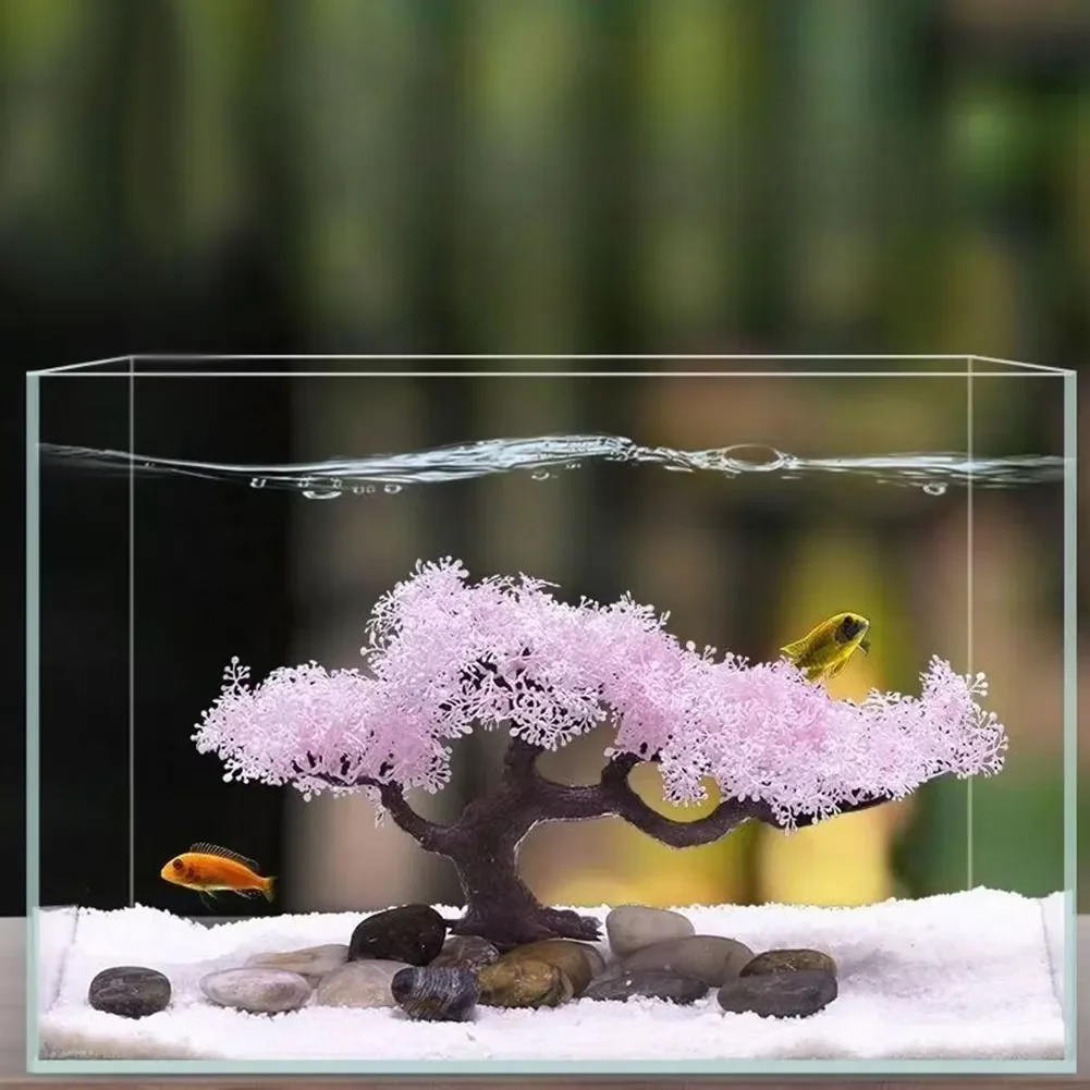 decoração para aquário sakura