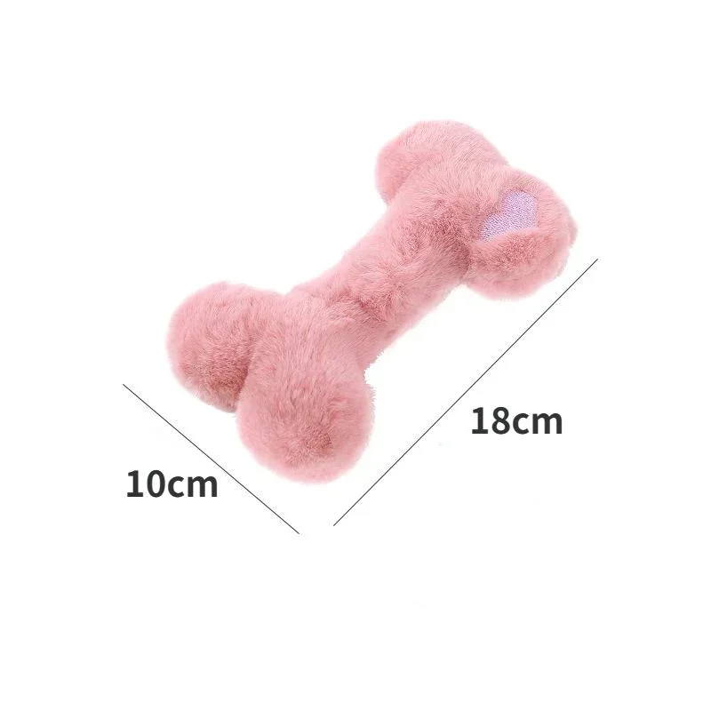 Brinquedo para Cães e Gatos de Pelúcia em Formato de Osso 18x10cm - Imagem 5