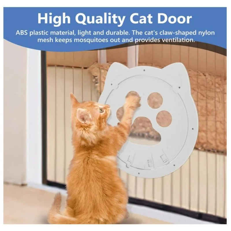 Porta de Tela Magnética para Cães e Gatos Pequenos com Bloqueio - Image 3