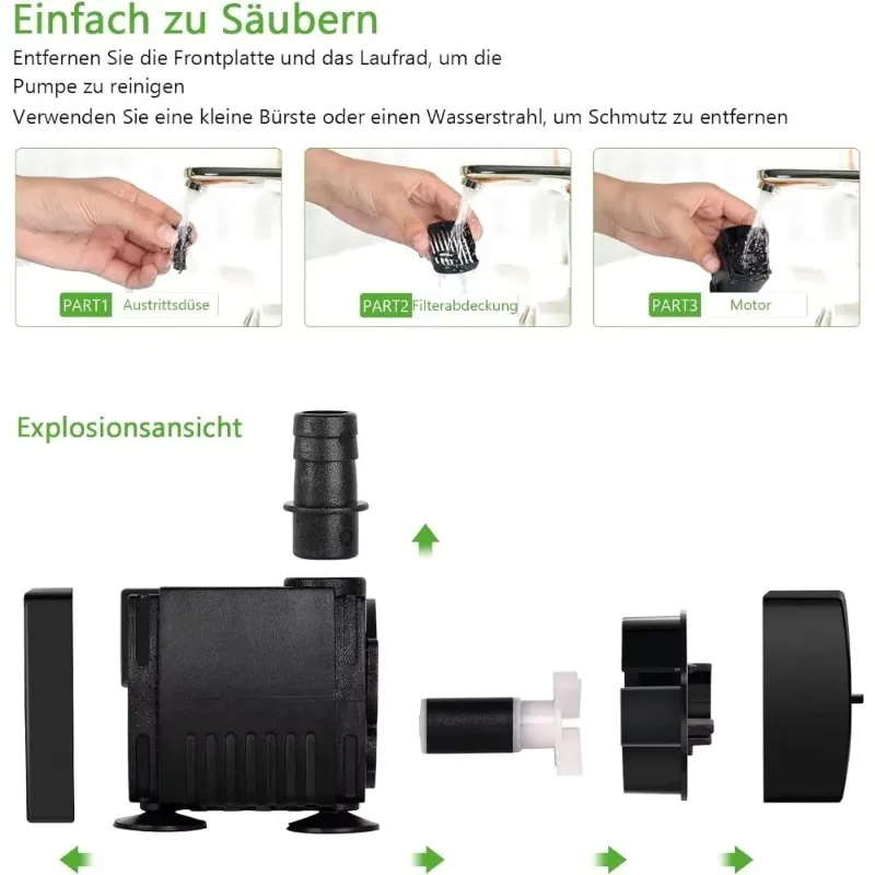 Bomba de Circulação para Aquário Submersível 3W/5W Portátil - Image 3