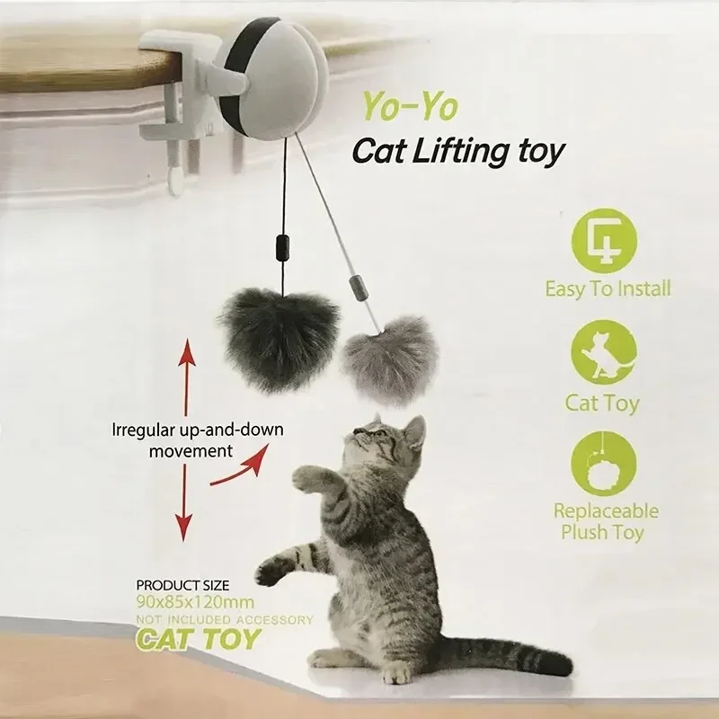 Brinquedo Eletrônico para Gatos com Bola Elevatória YoYo Interativo - Imagem 2