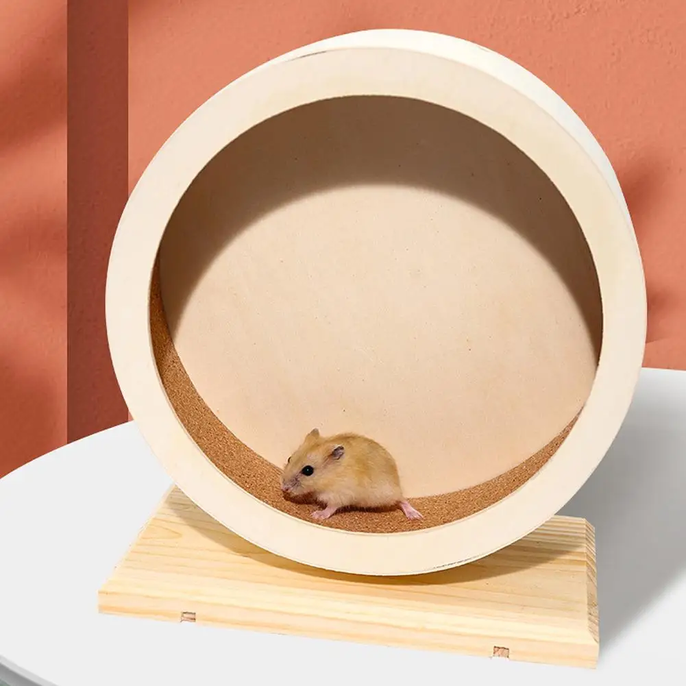 Roda de Madeira para Hamster com Base de 15 cm Silenciosa - Imagem 3
