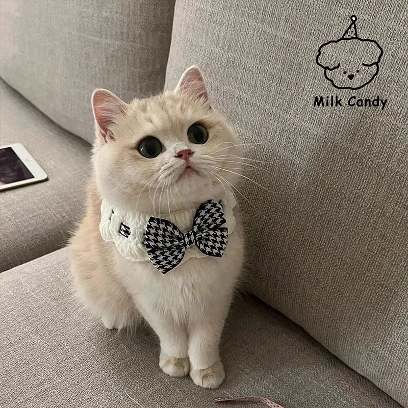 Coleira Babador Xadrez para Pets Pequenos Vermelha e Preta - Imagem 2