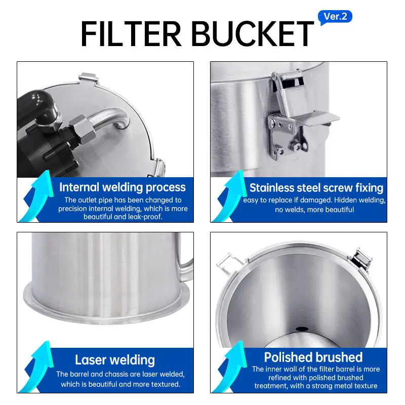 Filtro Canister para Aquário com Bomba de Água em Aço Inoxidável - Imagem 2