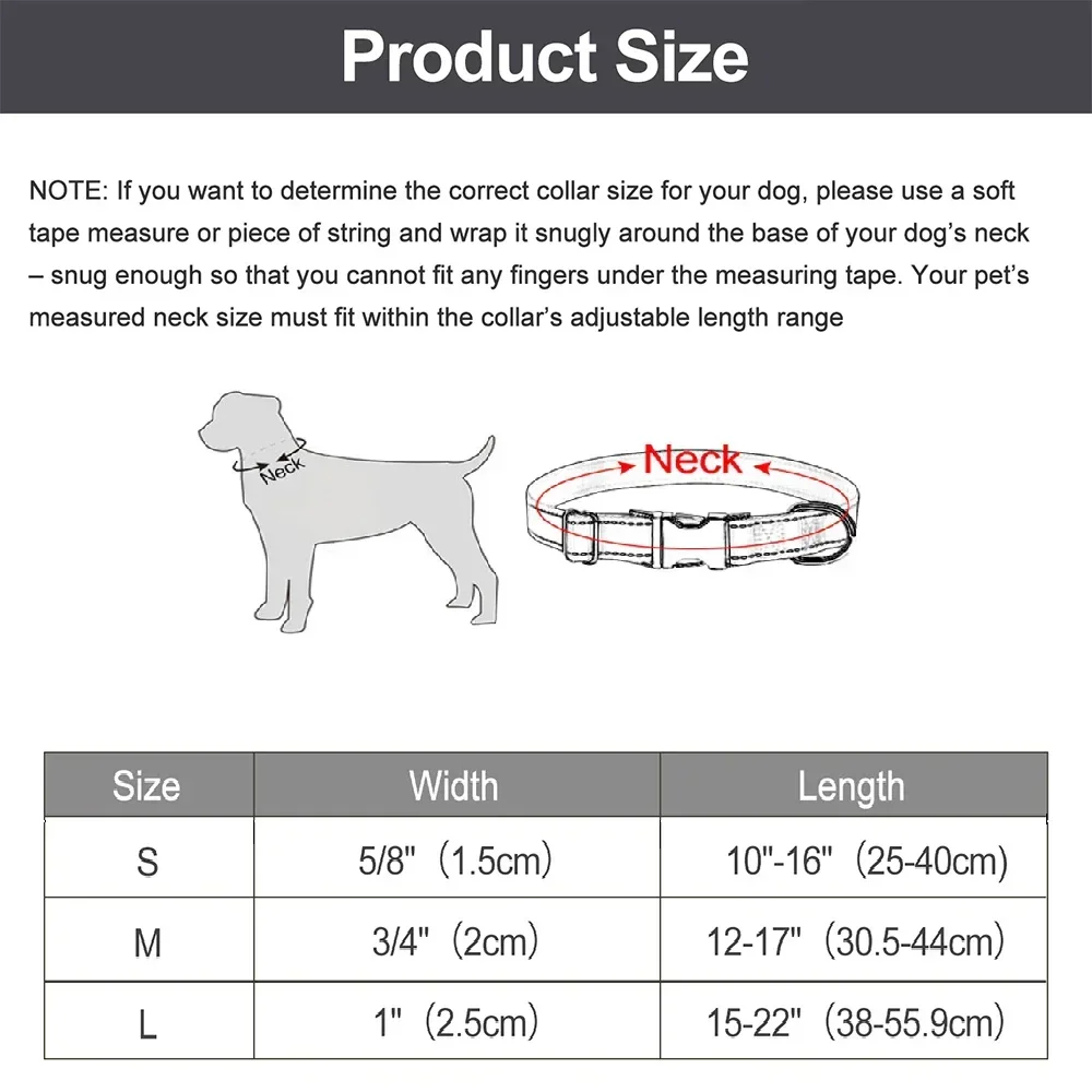 Coleira Ajustável para Cães com Nome Bordado e Faixa Refletiva - Imagem 3
