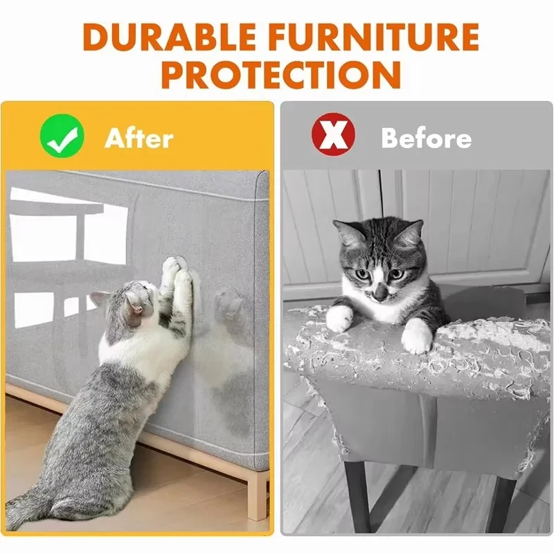 Fita Protetora para Sofá de Gato Transparente Autoadesiva - Imagem 3