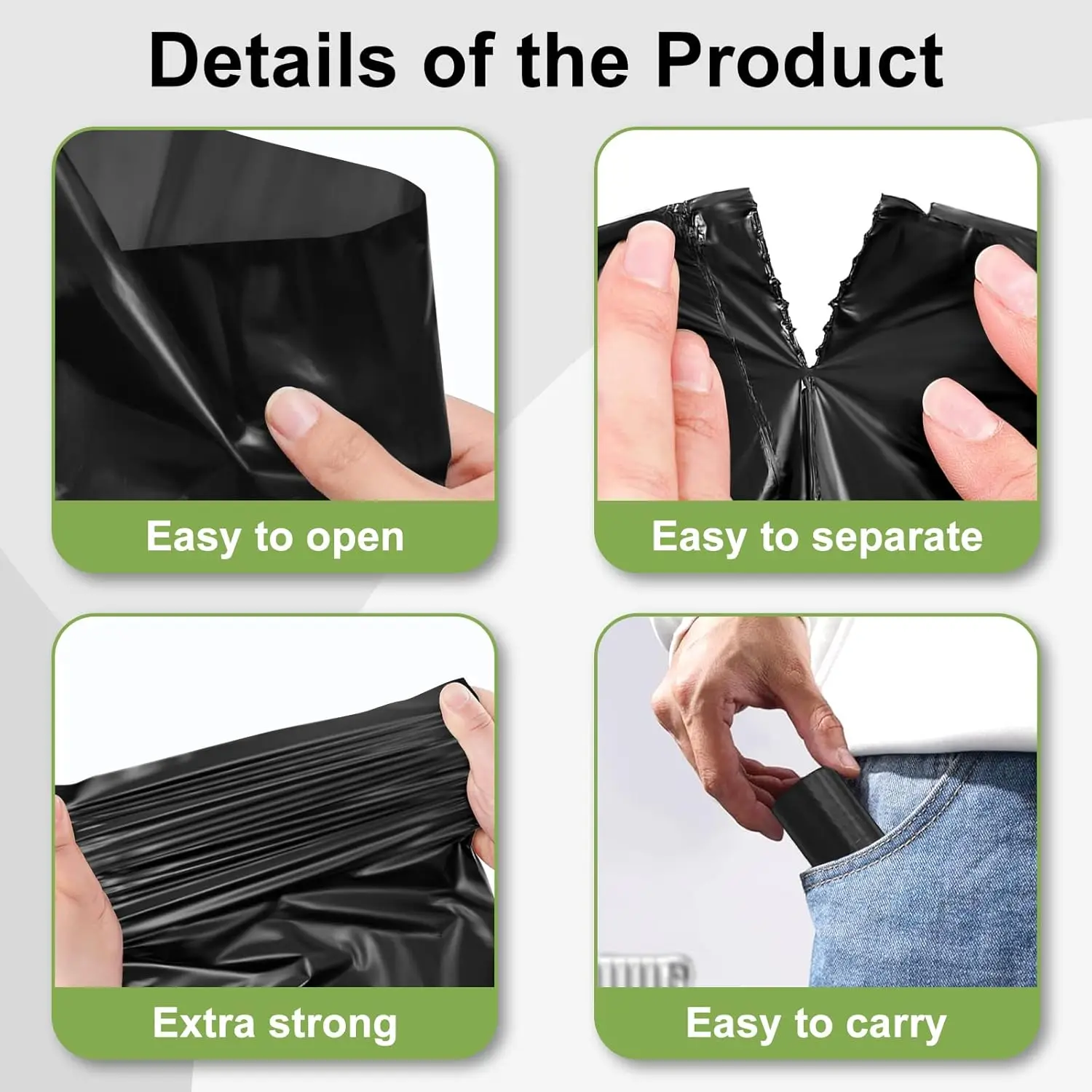 Sacos para Coleta de Dejetos para Cães L com Dispensador Portátil - Imagem 4