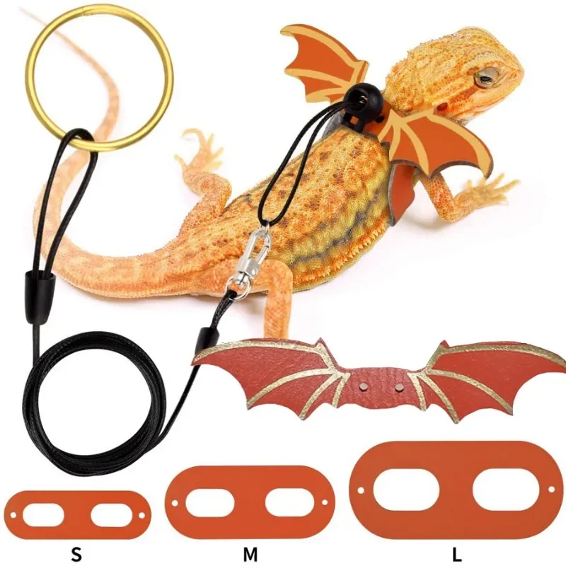 Coleira Peitoral para Lagarto com Asas de Dragão e Estofamento Macio - Imagem 2