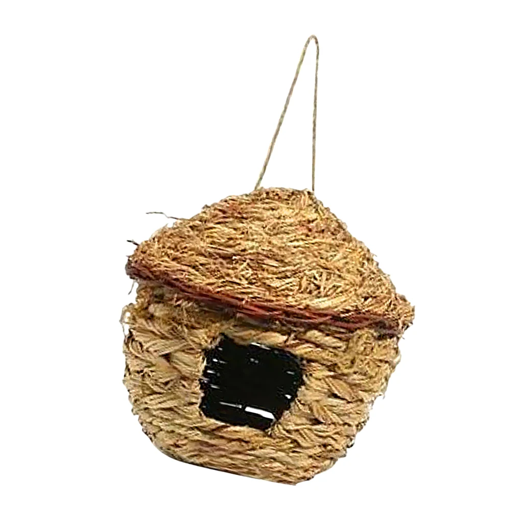 Ninho de Palha para Pássaros e Papagaios 12 cm com Ganchos para Gaiola - Image 2