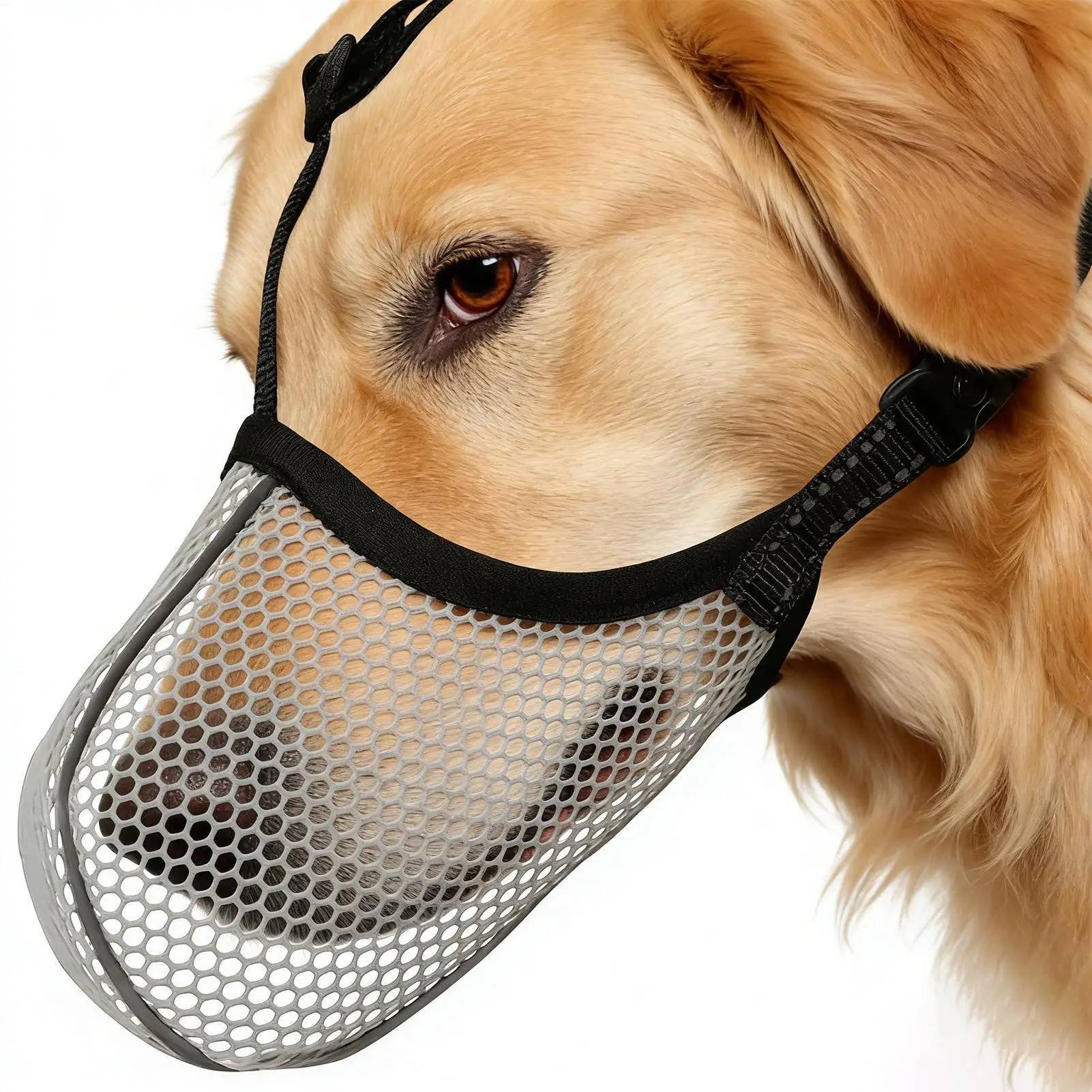 Focinheira de Malha para Cães Grandes com Faixa Refletiva - Image 4