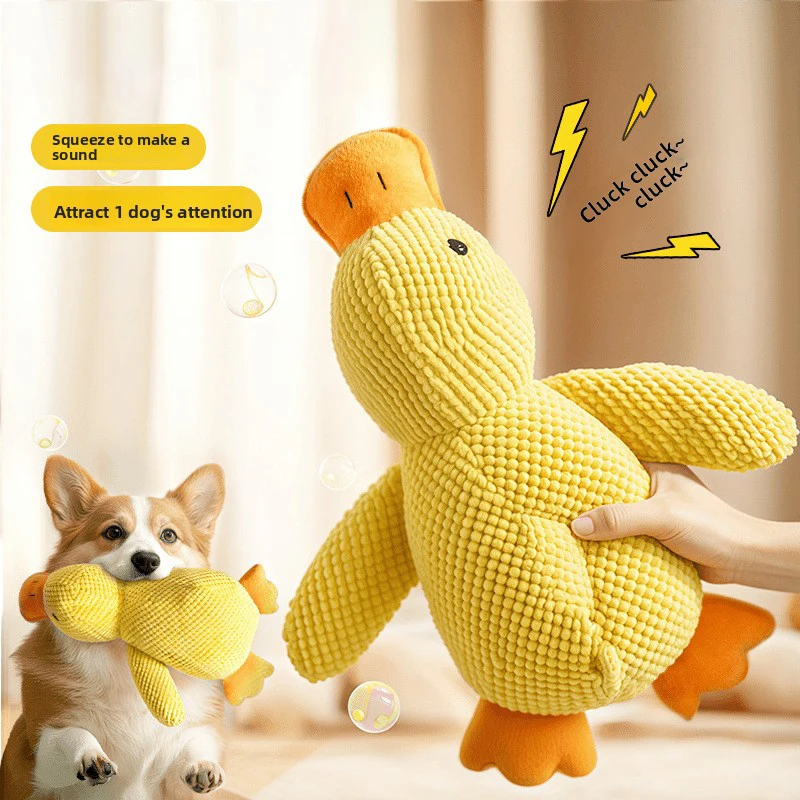 Brinquedo de Pelúcia Patinho para Cães e Gatos com Som Interativo - Imagem 4