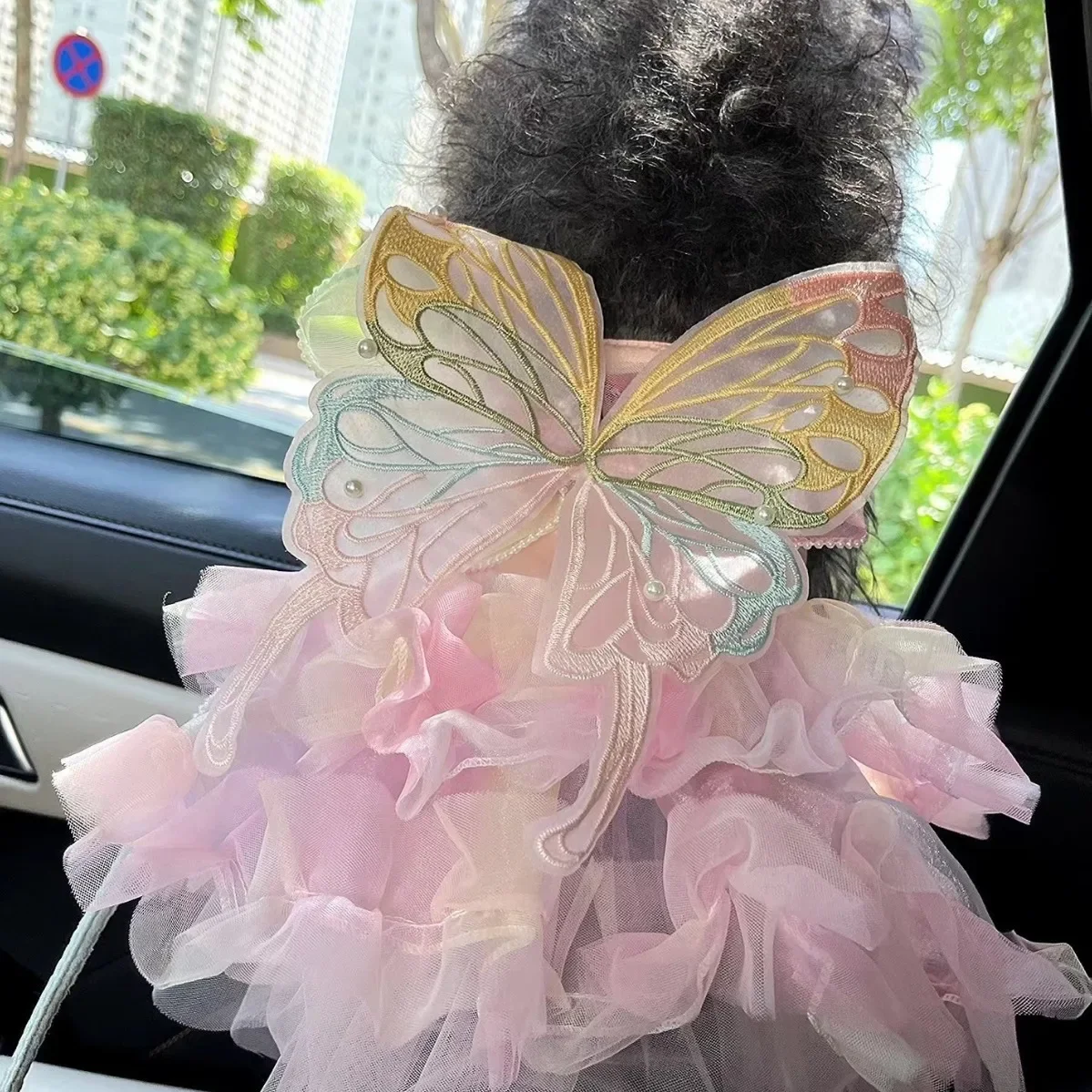 Vestido de Princesa para Cães e Gatos de Renda Listrada - Imagem 3