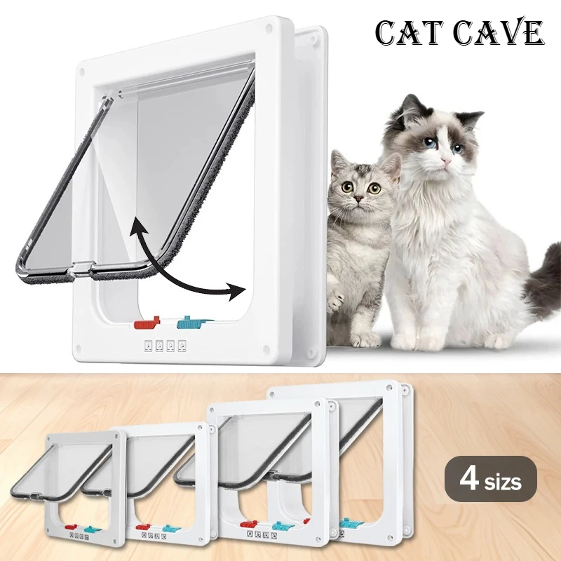 Porta para Cães e Gatos de PVC com Fechadura de 4 Vias - Imagem 2
