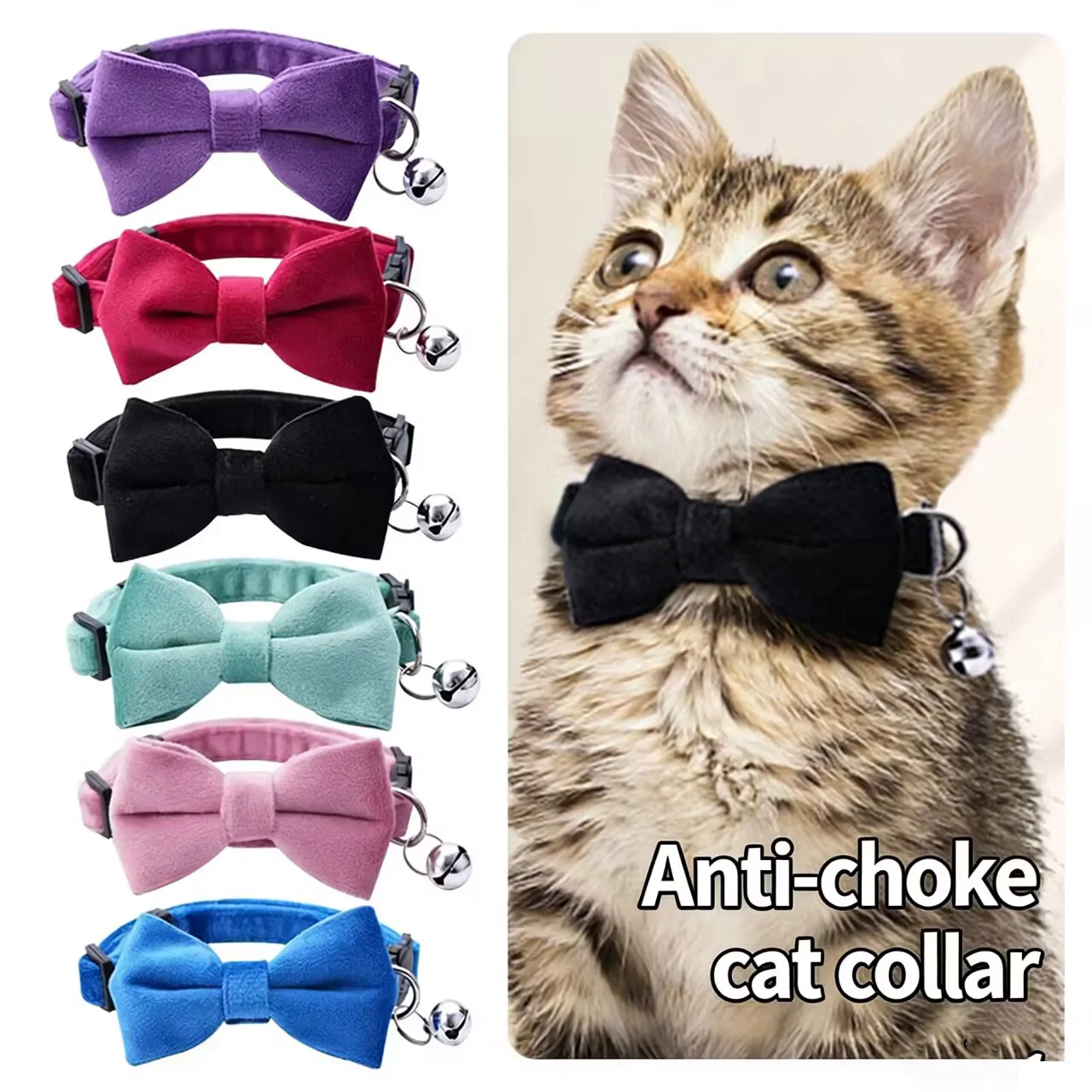 coleira ajustável para cães e gatos