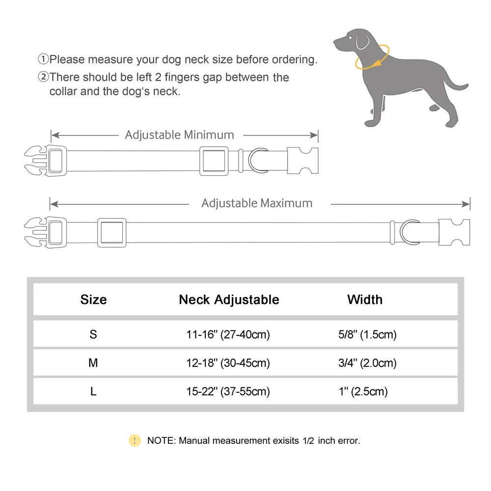 Coleira de Nylon para Cães Ajustável com Fivela de Bronze - Imagem 6