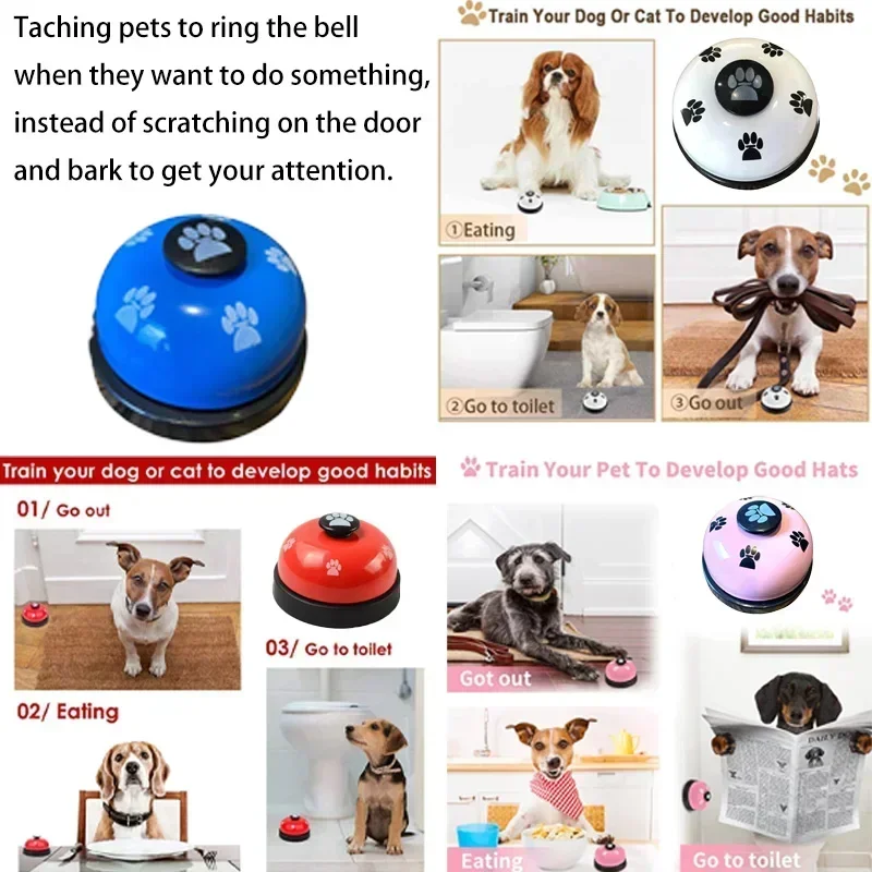 Sino de Treinamento para Cães Cores Vibrantes Leve Fácil de Pressionar - Imagem 3