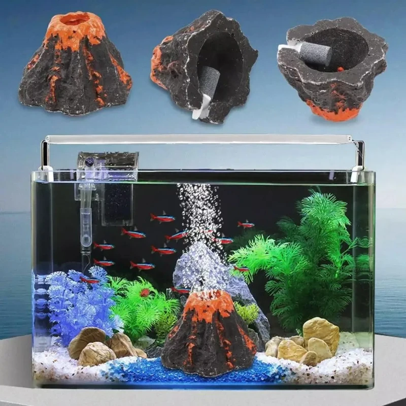 Pedra Vulcânica para Aquário Resina 5x7cm com Aeração - Imagem 6