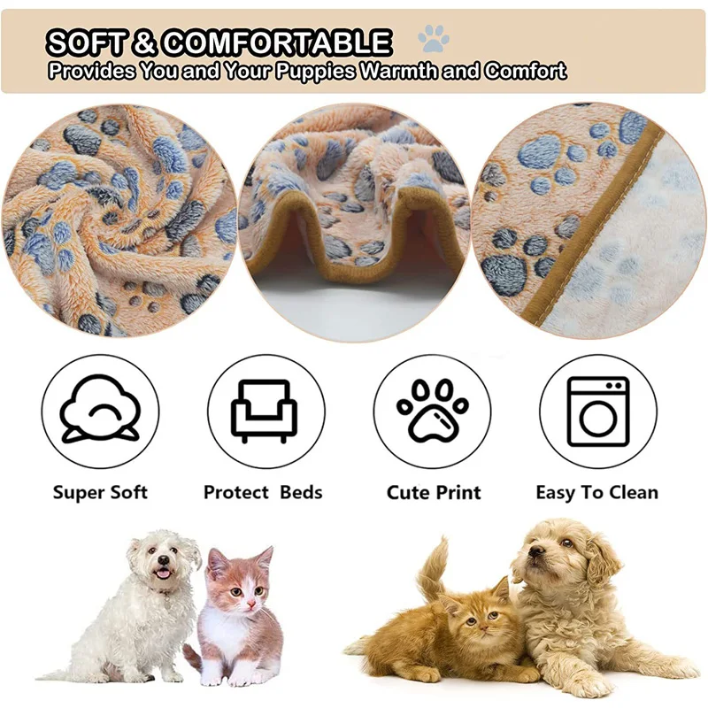 Cobertor de Cama para Cães e Gatos Macio para Viagem - Imagem 3