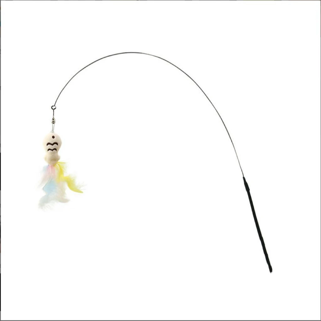 Varinha de Brincar para Gatos com Base Rotativa e Fio de Aço - Imagem 3