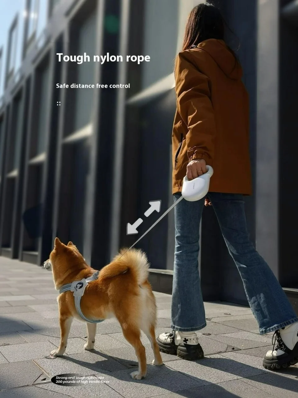 Coleira e Arnês para Cães Grandes Ajustável para Passeio - Imagem 5