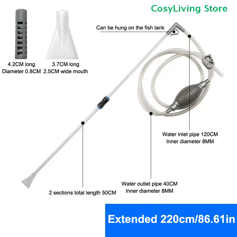 Trocador de Água para Aquário Manual com Sifão de 190 cm - Image 6
