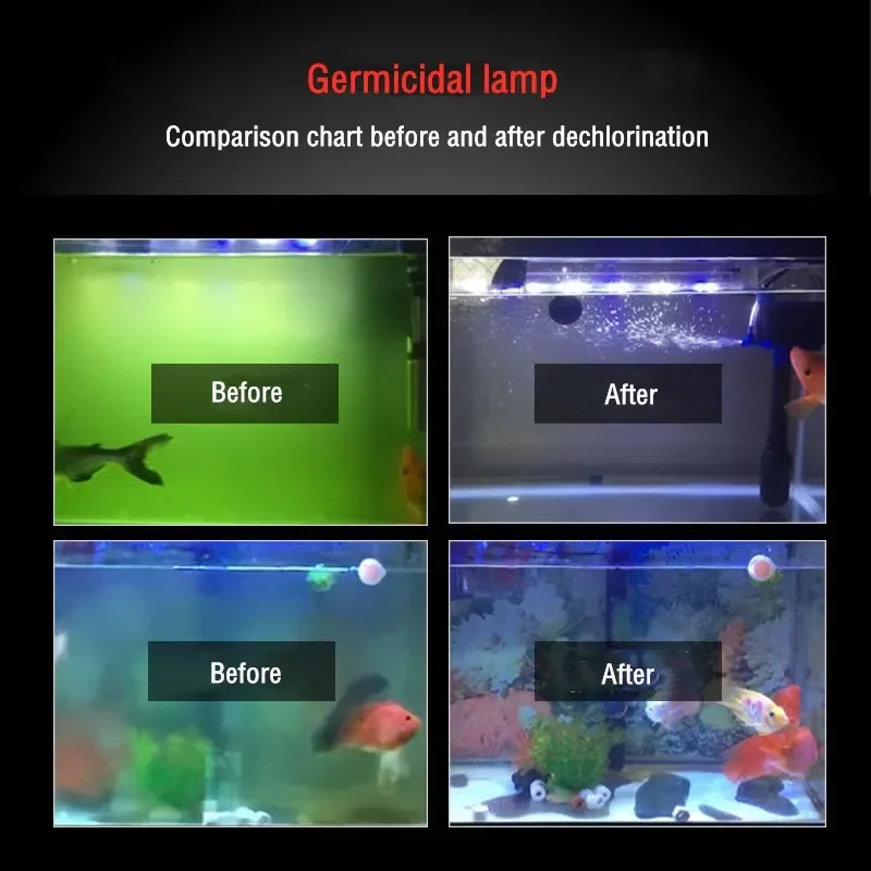 Lâmpada UV Submersível para Aquário 3 a 14 W com Abajur Protetor - Imagem 4