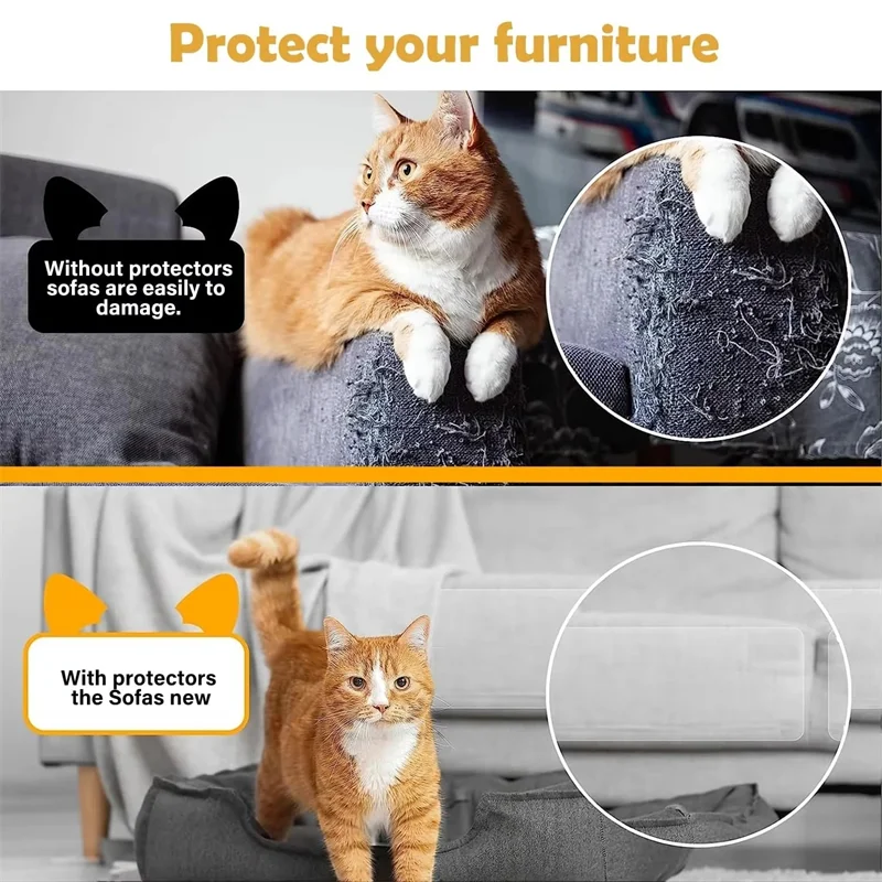 Fita Protetora para Sofá de Gato Transparente Autoadesiva - Imagem 2
