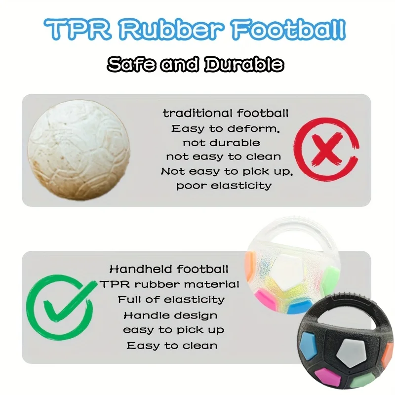 Brinquedo Bola de Futebol para Cães de TPR com Alça para Lançar - Imagem 6