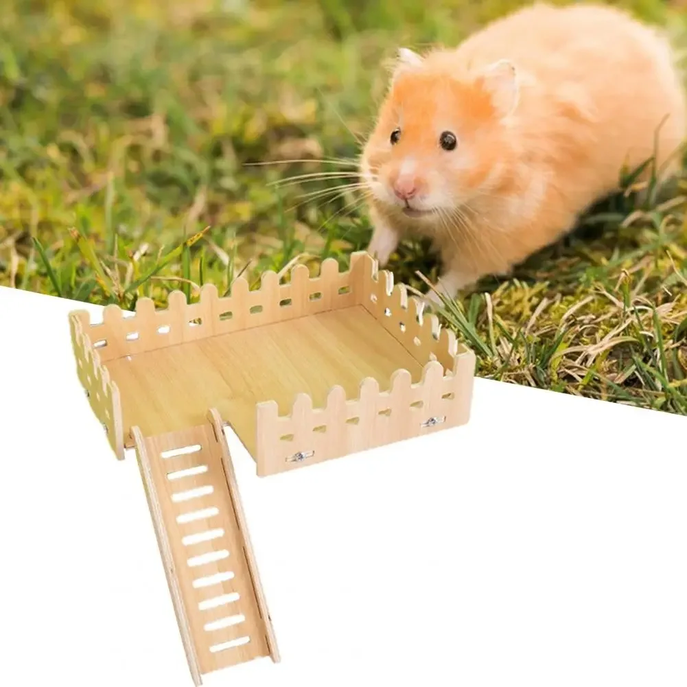 Plataforma de Escalada para Hamster de Madeira com Escada - Imagem 4