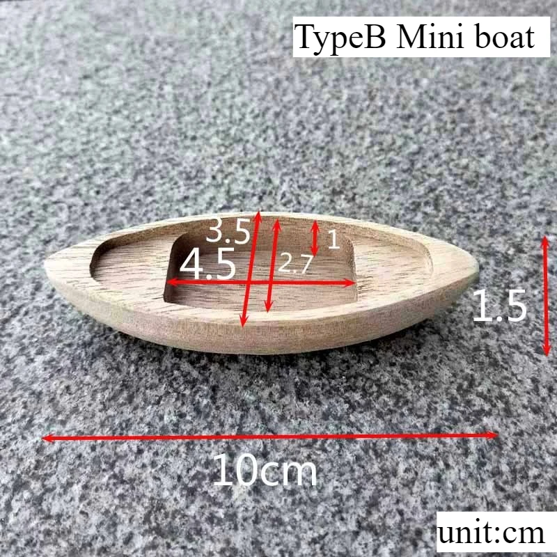 Barco de Madeira para Aquário Flutuante 17 cm Decorativo - Imagem 4
