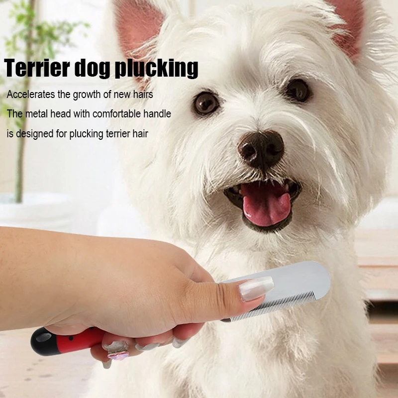 Faca de Arrancar Pelos para Cães Terrier de Aço Inoxidável - Imagem 3