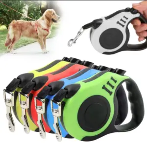 coleira retrátil automática para cães e gatos
