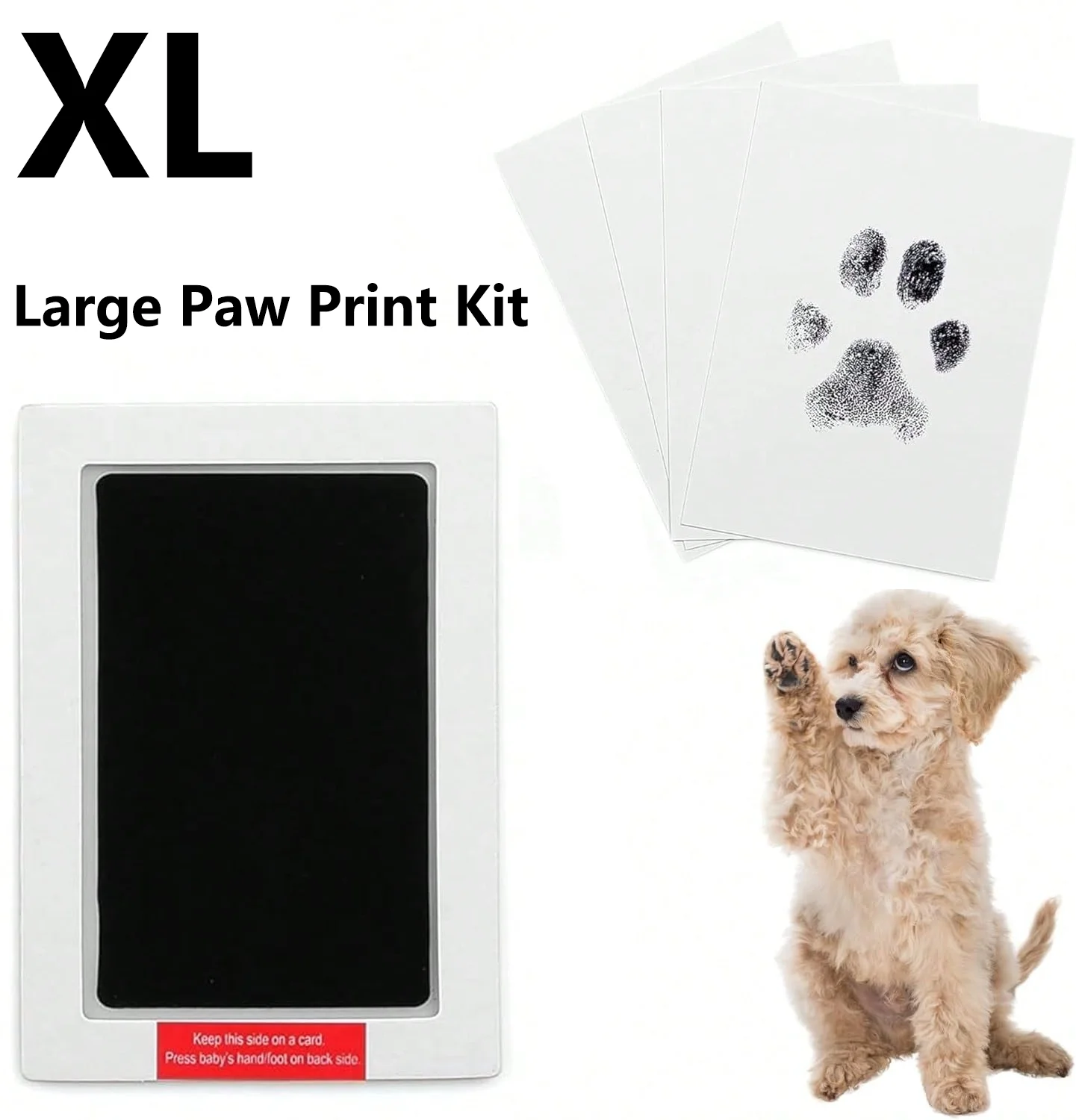 kit de impressão de pata para cães sem tinta