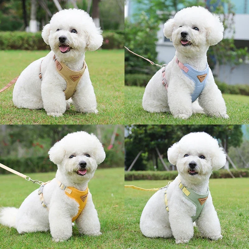 Colete Peitoral para Cães Pequenos e Médios com Guia Respirável - Imagem 2
