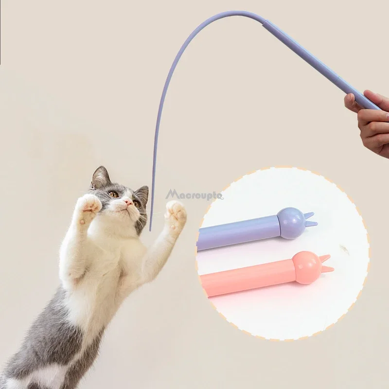 Brinquedo Teaser para Gatos Cauda de Rato 77 cm de Silicone - Imagem 3