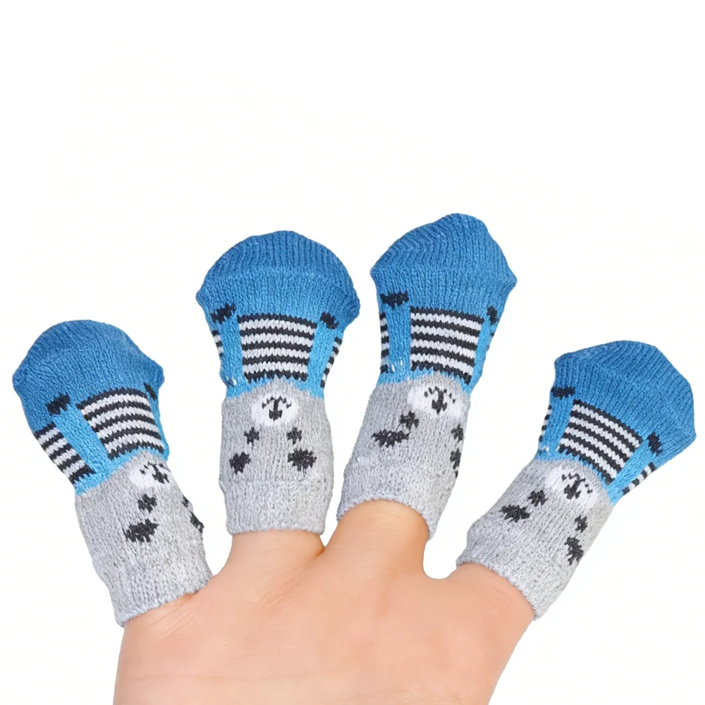 Meias Antiderrapantes para Cães e Gatos de Algodão Pacote com 4 - Imagem 5