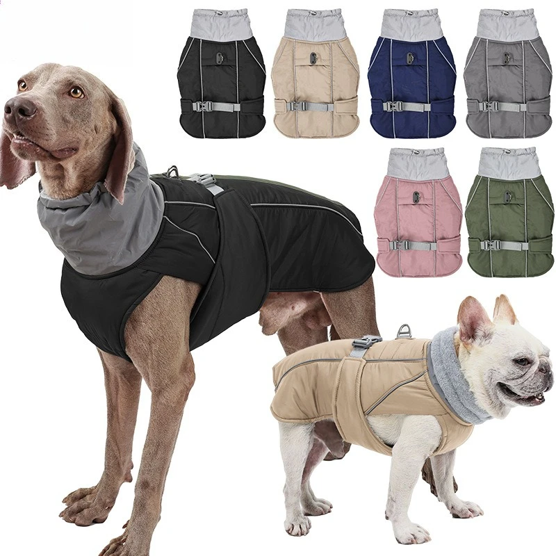 jaqueta impermeável para cães com anel D