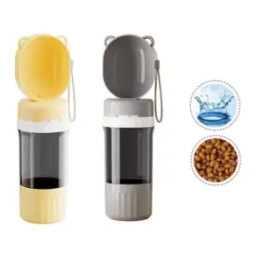 garrafa portátil para cães com água e comida