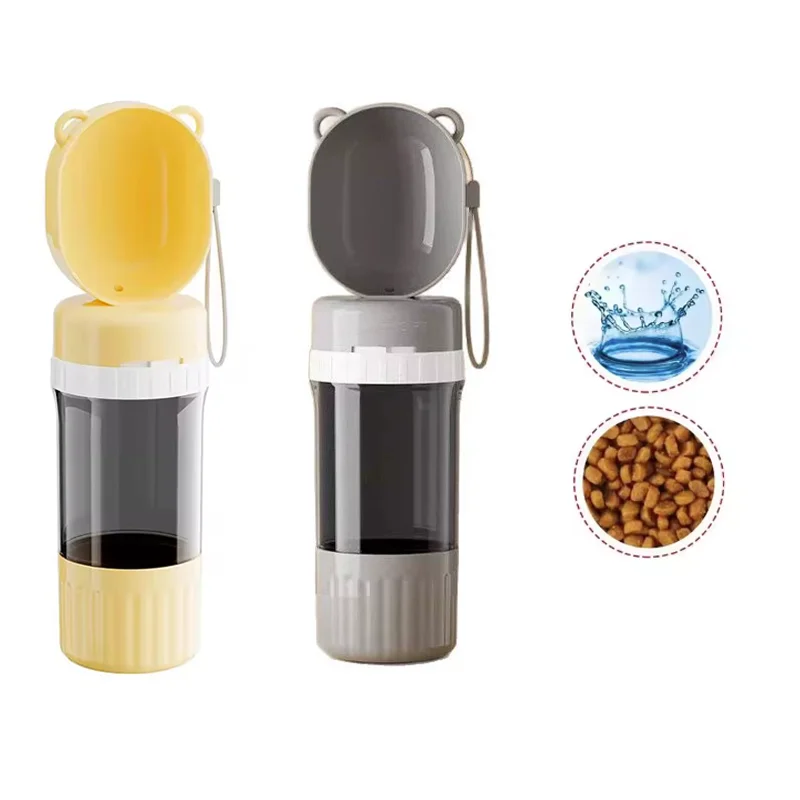 garrafa portátil para cães com água e comida