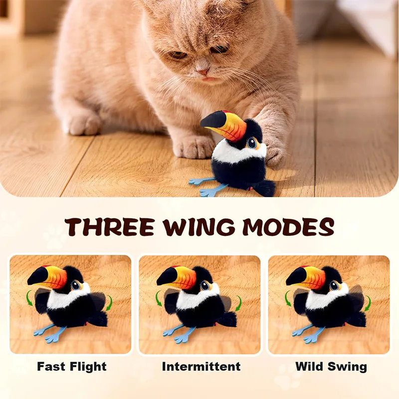 Brinquedo Flapping Bird para Gatos Interativo Recarregável - Image 3