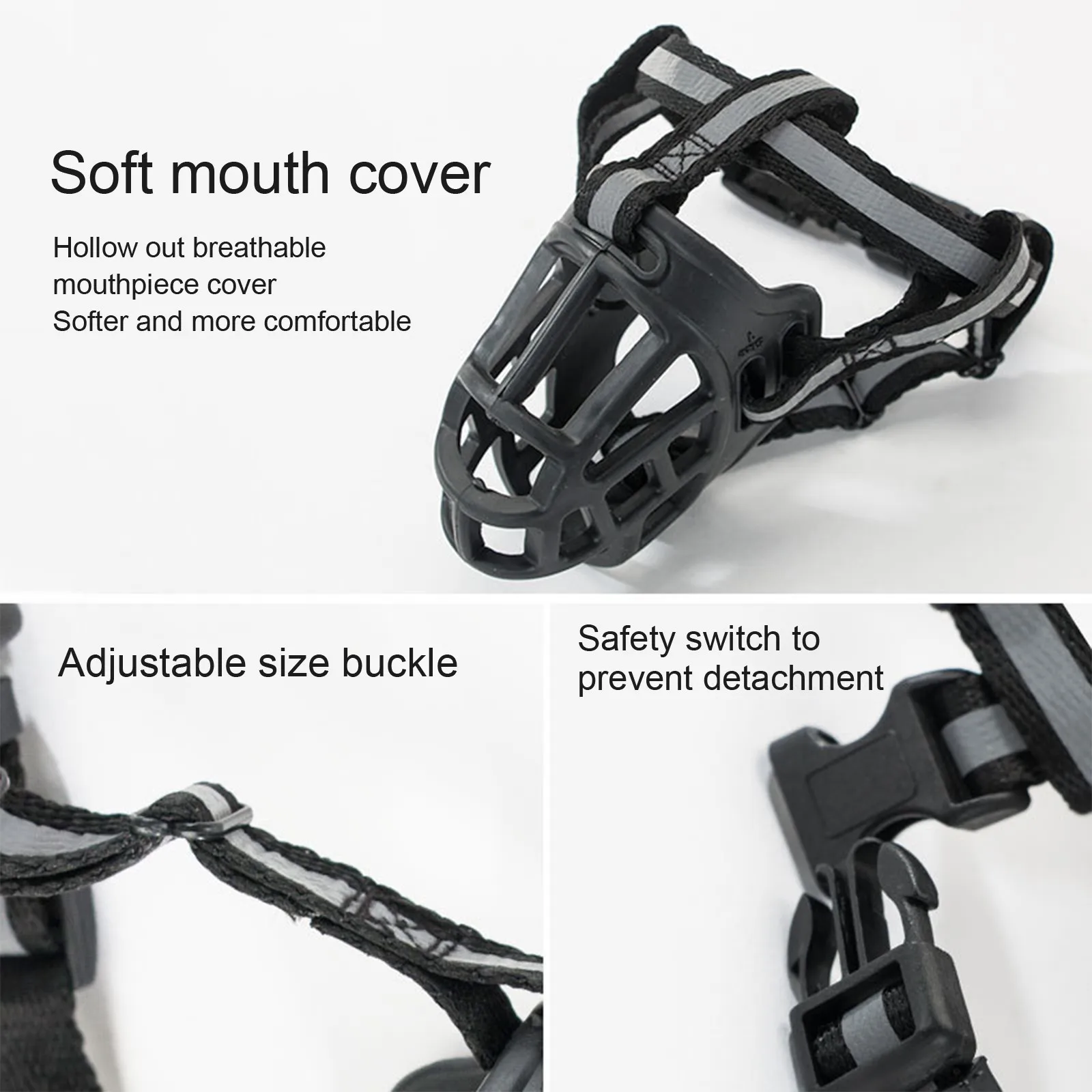 Focinheira de Cesta para Cães de Silicone com Fivela Ajustável - Image 4