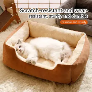 cama de pelúcia para gatos e cães pequenos